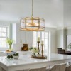 LLHZSY Lantern Clear Handmade Glass Ceiling Chandelier 17 9/10" Wide 4-Light Fixture-Gold - 2 of 4