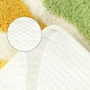 Unique Bargains Soft Non-Slip Thick Shaggy Water Absorbent Botanical Pattern Bath Floor Mat - 4 of 4