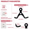 Phiestina Stainless Steel Double-Hung Hooks for Multi-Functional Use - 4 of 4