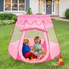 Costway Kid Outdoor Indoor Princess Play Tent Playhouse Ball Tent Toddler Toys w/ 100 Balls - 4 of 4