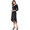 Women's Velvet V-Neck Formal Cocktail Party Dress - 3 of 4