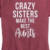 Women's - Instant Message - Crazy Sisters Make The Best Aunts Short Sleeve Graphic T-Shirt - 2 of 4