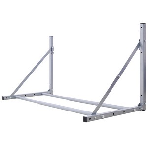 Wall-Mounted Folding Tire Storage, 30.5 - 50.5 Inch Wide Adjustable Tire Rack, 300lbs Capacity Overhead Garage Storage Rack For Garage Workshop Silver - 1 of 4