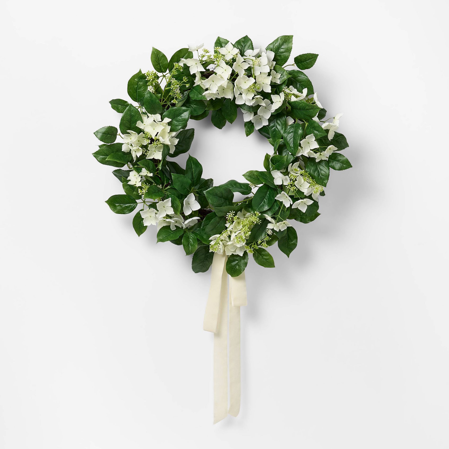 Hydrangea Wreath Cream - Threshold™ designed with Studio McGee