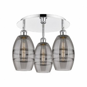 Vaz - 3 Light Flush Mount In Industrial Style-9.13 Inches Tall and 17.63 Inches Wide - 1 of 1