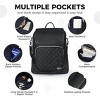 Fmeida Black Backpack for Women Initial Letter Keychain for Backpack Work Bookbag Anti Theft Carry on Backpack - 3 of 3