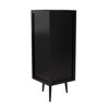 PAGED 31.5" H Floor Coner Storage Cabinet with Shelf and Tempered Glass Door, Bathroom Organizer for Bathroom/Living Room/Kitchen - 3 of 4