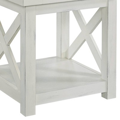 Seaside White Mahogany 22" Square End Table