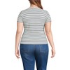 Lands' End Women's Drapey Rib Fitted Short Sleeve Mini T-Shirt - 2 of 3