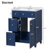 CAVINAS Bathroom Vanity Cabinet with Ceramic Sink,Freestanding Single Vanity Set with 2 Drawers,Bathroom Storage Cabinet with 1 Door - 3 of 4