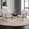 Royal Hampton  Handcrafted Mango Wood Accent Chair with Cushioned Seat and Angled Legs - - 2 of 4