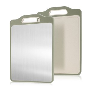 Unique Bargains Double-Sided Stainless Steel Cutting Board 1Pc - 1 of 4