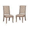 Set of 2 Medina Tufted Wood Dining Side Chair Natural - HOMES: Inside + Out: Upholstered, Nailhead Trim, High Back - 2 of 4