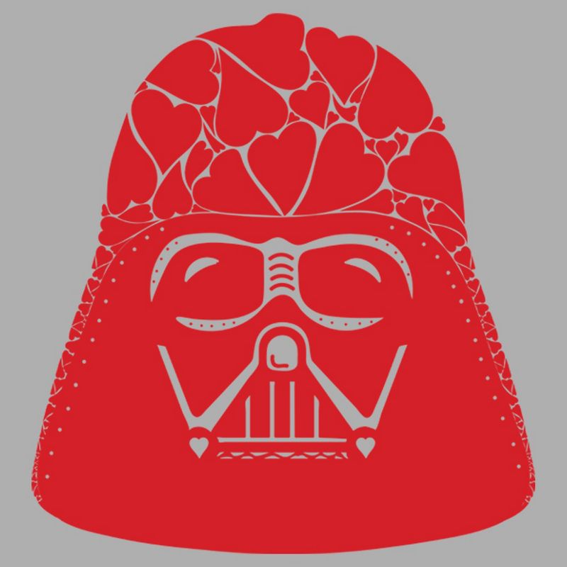 Boy's Star Wars Valentine's Day Darth Vader Heart Helmet T-Shirt, 2 of 6