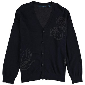 Perry Ellis Mens Floral Print Cardigan Sweater - 1 of 2