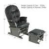 Costway Wood Glider & Ottoman Cushion Set Baby Nursery Rocking Chair - 3 of 4