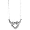 Dicksons 73-4858P Love Knot Heart 18 inch Silver Plated Women's Pendant Necklace in Jewelry Box - 2 of 2