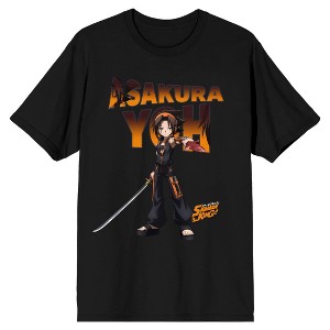 Shaman King Yoh Asakura Crew Neck Short Sleeve Men's Black T-shirt - 1 of 3