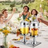 4.2 Gallon/2x8L Beverage Dispenser, Drink Dispensers with Stand, Spigot, Ice Container - 4 of 4