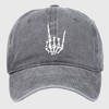 Anna-Kaci Women's Vintage Washed Skull Hand Embroidered Baseball Cap - 2 of 4