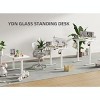 NicBex Adjustable Standing Desk Computer Desk with Tempered Glass Top, Ergonomic Sit to Stand Workstation for Home Office - 2 of 4
