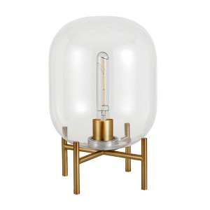 Hudson and Canal 15.38" Tall Table Lamp with Glass Shade - 1 of 4