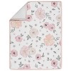 Sweet Jojo Designs Crib Bedding + BreathableBaby Breathable Mesh Liner Girl Watercolor Floral Pink Grey and White - 6pcs - 4 of 4