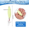 Unique Bargains Treble Hooks Metal Spinner Fishing Lures for Freshwater Saltwater Salmon 10 Pcs - 2 of 4