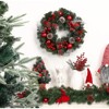 18 inch Prelit Christmas Wreath for Front Door, Battery Operated Christmas Wreath with 15 Lights - 3 of 4