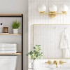 Geneva Globe Collection Vanity Wall Light Brass - Threshold™: 3-Light, ETL Listed, Polished Glass Sconces - 3 of 3