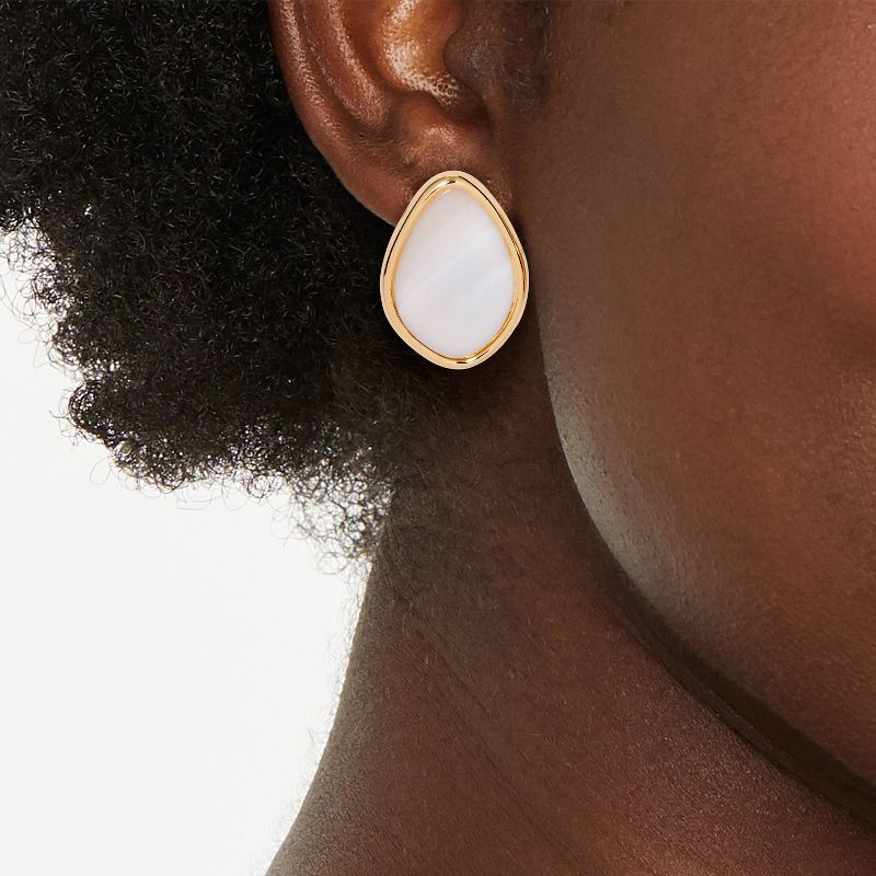 Oval Button Earrings - A New Day™, 3 of 5