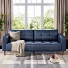 83" Wide 3-Seater Faux Leather Sofa with Spring Cushion, Deep Seats & 2 Removable Back Cushions, Modern Sofa for Living Room, Bedroom, Apartment - 4 of 4