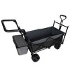 Whisen 480Lbs Collapsible Wagon with Canopy, Wagon Cart with 7" All-Terrain Wheels & Push Handle - 4 of 4