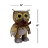 Crowded Coop, LLC WhimWham 8" Plush, Owl Mustache Steampunk - 4 of 4