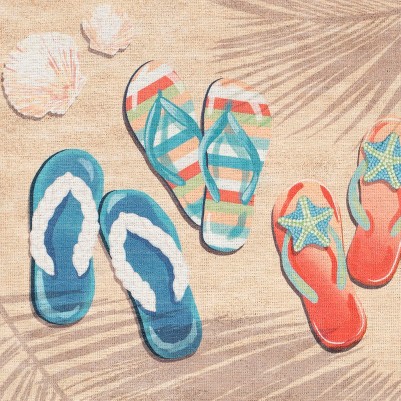 beachside flip flops natural