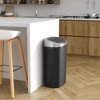 iTouchless 13 Gallon Sensor Kitchen Trash Can with Lid and Odor Filter, Black, Plastic Durable Dent-Proof Plastic Garbage Bin Automatic Waste Basket - image 3 of 4