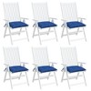 vidaXL Chair Cushions 6 pcs Blue 15.7"x15.7"x2.8" Oxford Fabric - 4 of 4