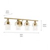 Everett™ 24 Inch 4 Light Vanity Light with Clear Glass in Polished Nickel - 4 of 4