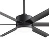 Airsurfer 60-in Color-Changing Integrated LED Matte Black with Black Blades Ceiling Fan With Light - Remote Included ( 6 -Blade ) - 3 of 4