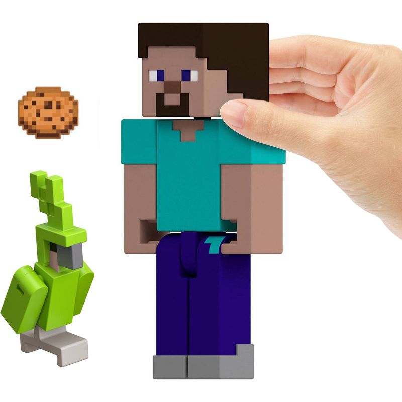 Minecraft Steve with Parrot Action Figure, 2 of 7