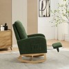 WhizMax Gliding Rocking Chair With Retractable Footrest & High Back, Upholstered Lounge Armchair With Side Pocket For Living Room Bedroom - 2 of 4