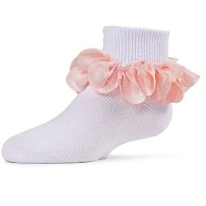Memoi Hello Darlin' Flower Petal Cotton Blend Girls Anklet Socks - 1 of 4