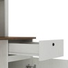 CAVINAS Home Office Desk Modern Wooden Executive Desk with Drawer, Cabinet, Storage Shelves and Sockets for Office - 3 of 4