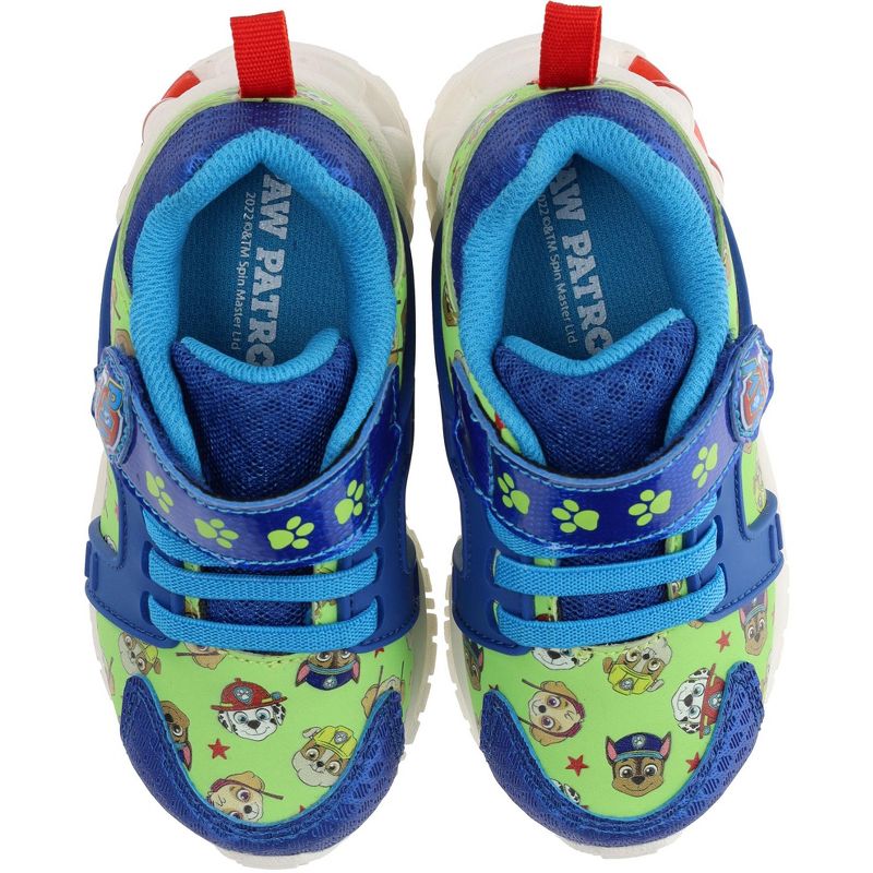 Paw Patrol Running Shoes for Toddlers, Paw Patrol Mismatch Sneaker with Hook-and-Loop Strap, Blue/Green, Toddler Size 7 to Little Kid Size 12, 1 of 8