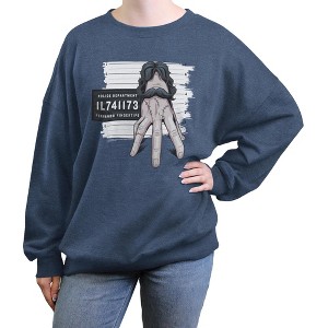 Juniors Wednesday Fernando Fingertips Police Department Number Sweatshirt - 1 of 3