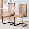 NicBex C-Shaped Dining Chair Modern Stylish Upholstered Kitchen Side Chair with Sturdy Metal Legs,Set of 2,Brown - 2 of 4