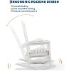 coucheta Oversized Rocking Chair Outdoor, HDPE Adirondack Rocking Chair with Wood Texture - Weather Resistant for Deck, Patio, Pool, Backyard - 3 of 4