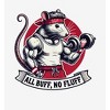 Gym Rat "All Buff No Fluff" Adult Long Sleeve Hoodie - 2 of 2