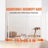 VEVOR Baby Gate,29.5"-46.4" Extra Wide,30" High,Dog Gate,Thru Auto Close Child Gate Pet Security Gate with Pressure Mount Kit and Wall Mount Kit,White - 3 of 4