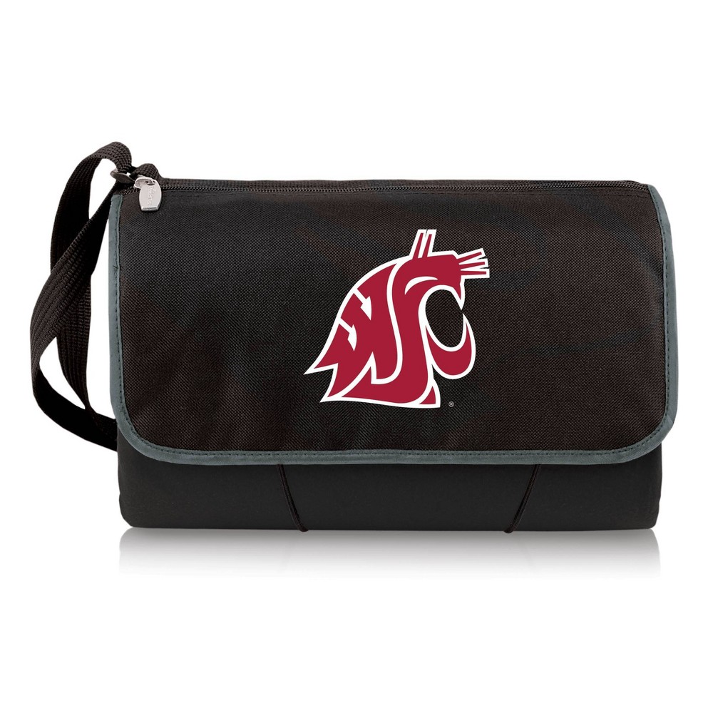 NCAA Washington State Cougars Blanket Tote Outdoor Picnic Blanket - Black